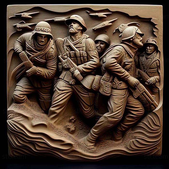3D модель Игра Штурмовой отряд мужчин войны (STL)